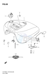 VLR1800 (E3-E28) drawing FUEL TANK (VLR1800L1 E33)