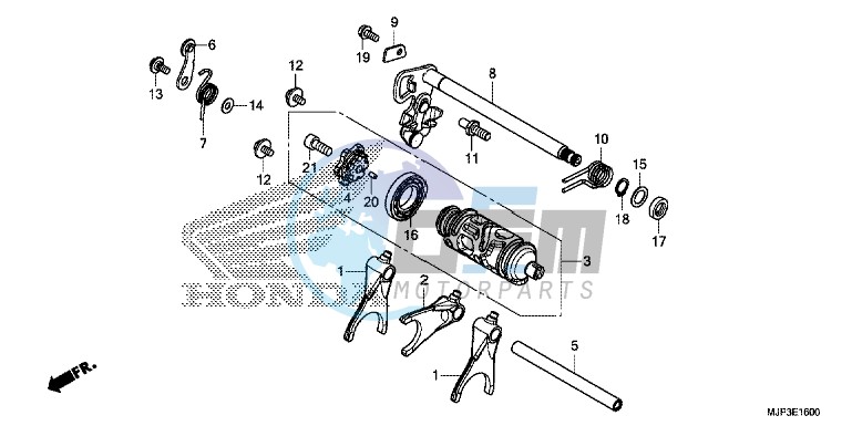 GEARSHIFT DRUM (CRF1000/CRF1000A)