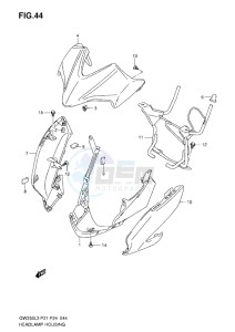 Inazuma GW250 drawing HEADLAMP HOUSING