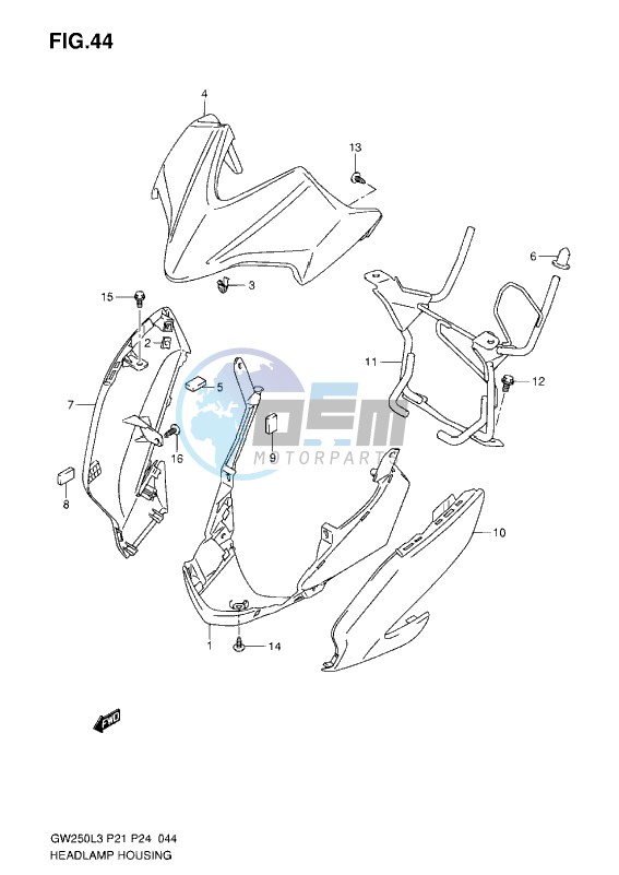 HEADLAMP HOUSING