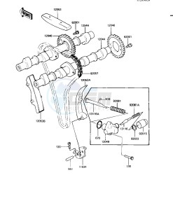 KZ 550 H [GPZ] (H1-H2) [GPZ] drawing CAMSHAFT_CHAIN_TENSIONER