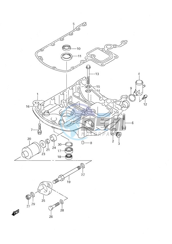 Engine Holder DF 140T (S/N 682148 & Older) DF 140Z (S/N 680233 & Older)