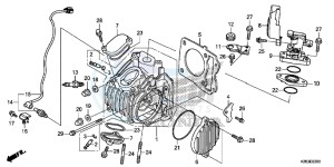 MSX125F MSX125 UK - (E) drawing CYLINDER HEAD