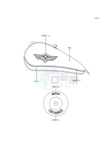 VN 800 B [VULCAN 800 CLASSIC] (B1-B5) [VULCAN 800 CLASSIC] drawing DECALS-- GRAY_RED- --- VN800-B3- -