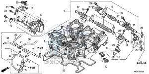 VFR1200XF CrossTourer - VFR1200X 2ED - (2ED) drawing THROTTLE BODY