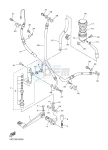 FJR1300AE FJR1300-AS FJR1300AS (B954) drawing REAR MASTER CYLINDER