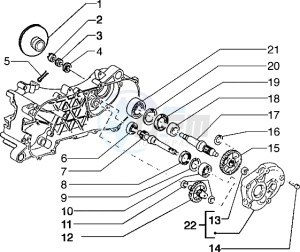 Typhoon 50 drawing Rear wheel shaft