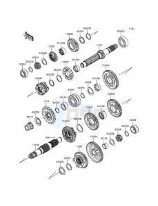 NINJA ZX-6R ZX600RFF FR GB XX (EU ME A(FRICA) drawing Transmission