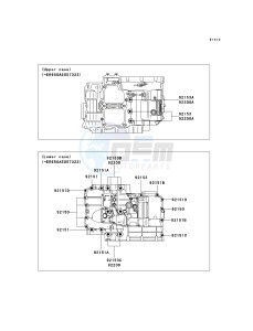 ER 650 A [ER-6N (EUROPEAN] (A6S-A8F) A6S drawing CRANKCASE BOLT PATTERN