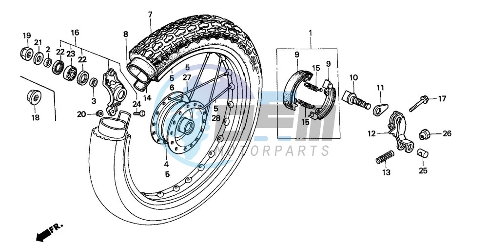 REAR WHEEL (SH75H/K/M/P/S)