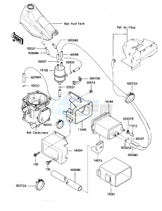 KL 250 D [KLR250] (D4-D6) [KLR250] drawing FUEL EVAPORATIVE SYSTEM