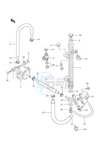 DF 60 drawing Fuel Injector (S/N 971001 to 971543)