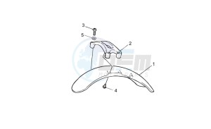 V7 Classic 750 drawing Front body - Front mudguard