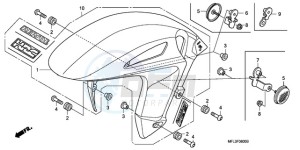 CBR1000RA9 UK - (E / ABS MKH) drawing FRONT FENDER