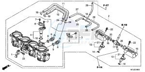 CBR600RRC drawing THROTTLE BODY