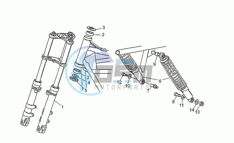 Front/rear shock absorber