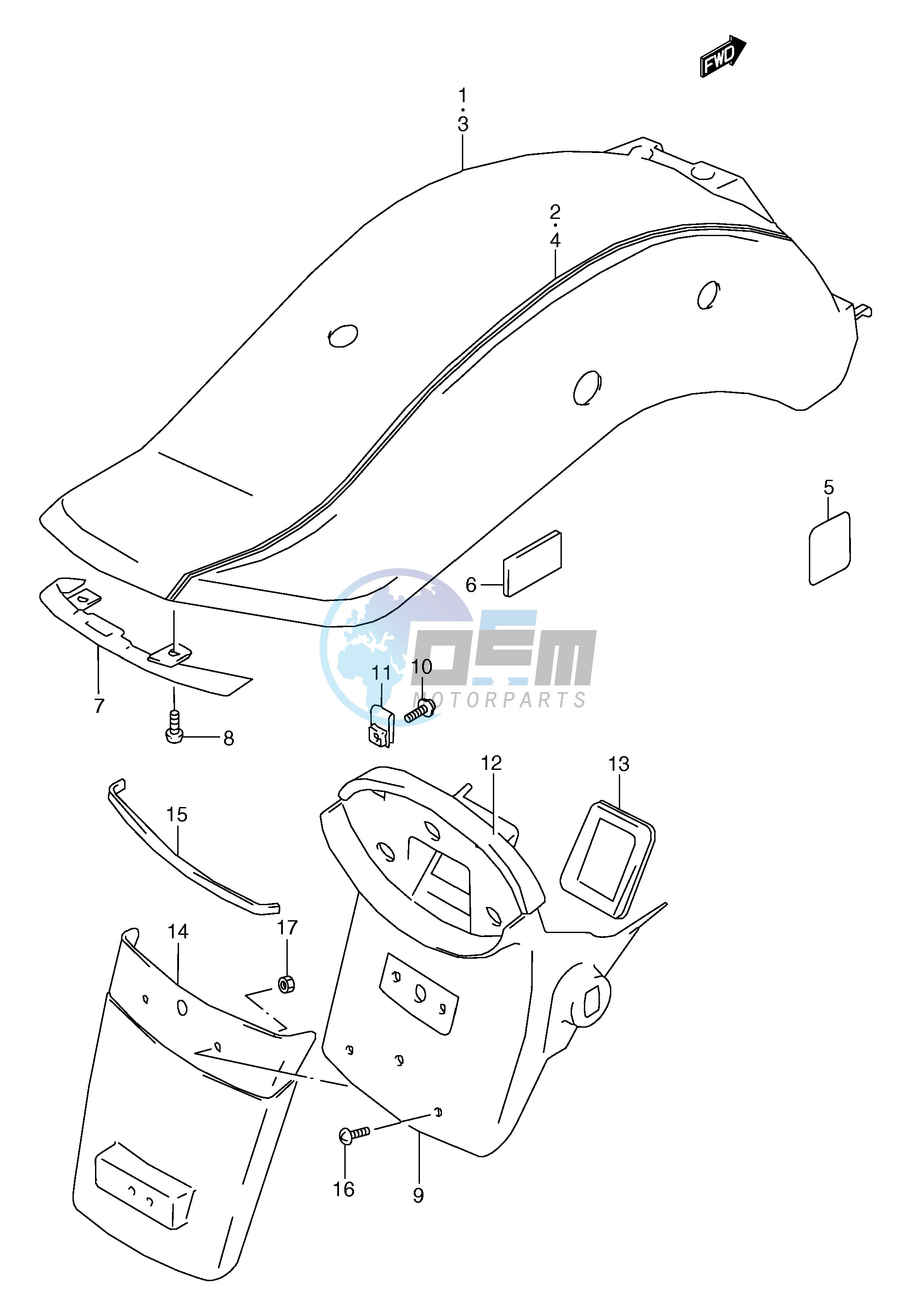 REAR FENDER (MODEL W)