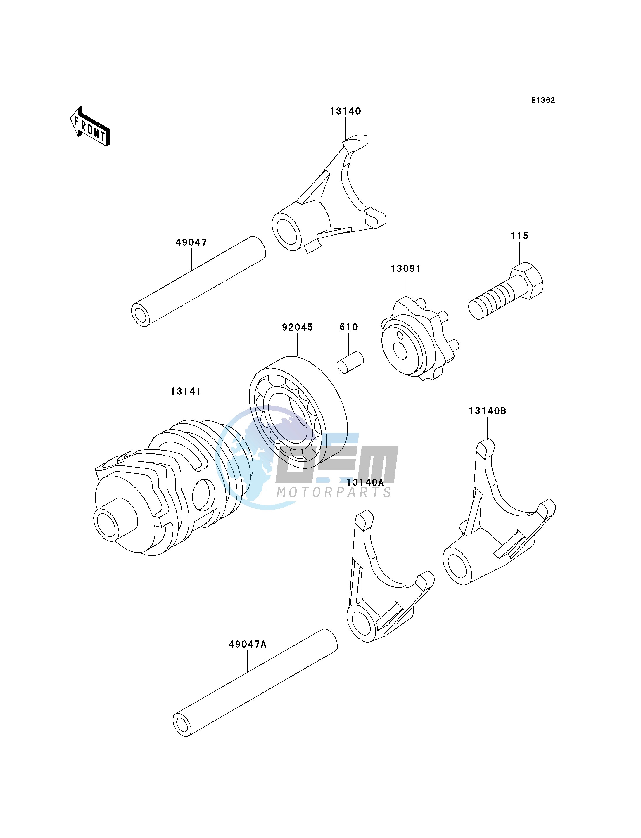 GEAR CHANGE DRUM_SHIFT FORK-- S- -