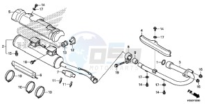 TRX250TMG TRX420 Europe Direct - (ED) drawing MUFFLER