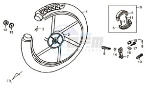 SYMPLY 50 drawing REAR WHEEL