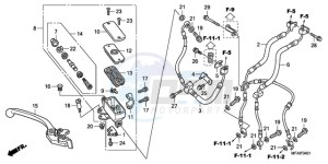 CBF1000S9 Europe Direct - (ED) drawing FR. BRAKE MASTER CYLINDER (CBF1000A/T/S)