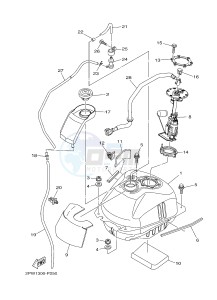 XP500 TMAX T-MAX 530 (2PWB) drawing FUEL TANK