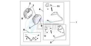 VFR800A9 Europe Direct - (ED / ABS MME) drawing 35L PANNIER PEARL SUNBEAM WHITE