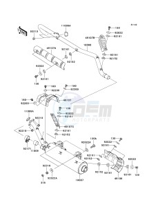 KVF 650 F [BRUTE FORCE 650 4X4I] (F6F-F9F ) F9F drawing MUFFLER-- S- -