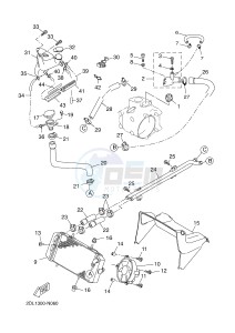 YPR250RA XMAX 250 ABS EVOLIS 250 ABS (2DL7 2DL7) drawing RADIATOR & HOSE