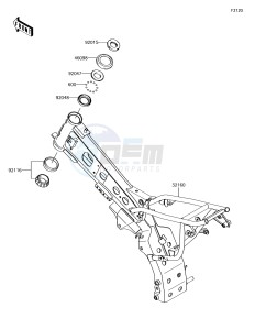 KLX110 KLX110CFF EU drawing Frame