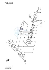 AN400 ABS BURGMAN EU-UK drawing STEERING STEM