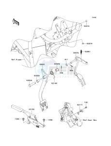 KAF 400 A [MULE 610 4X4] (A6F-AF) AAF drawing BRAKE PEDAL_THROTTLE LEVER