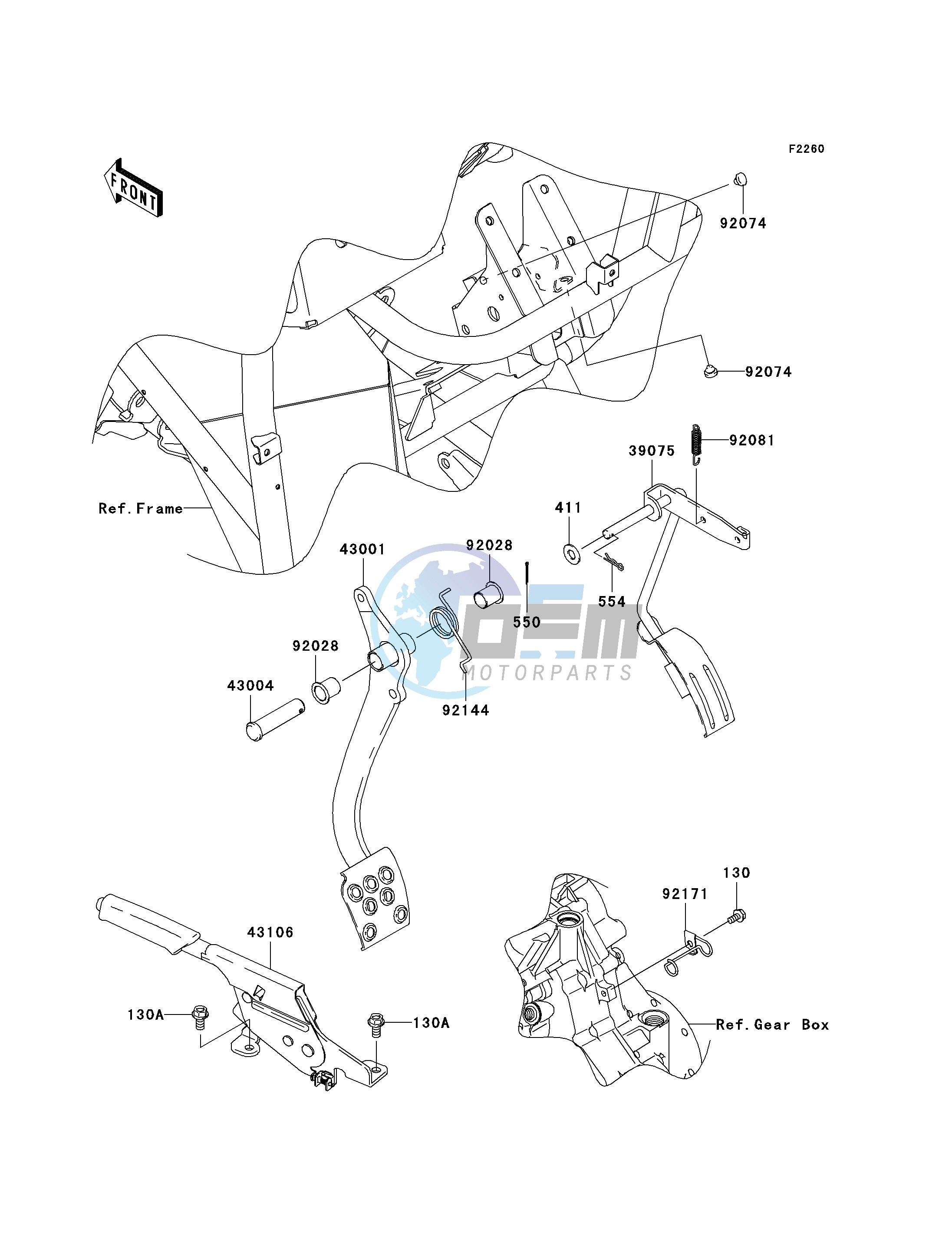 BRAKE PEDAL_THROTTLE LEVER