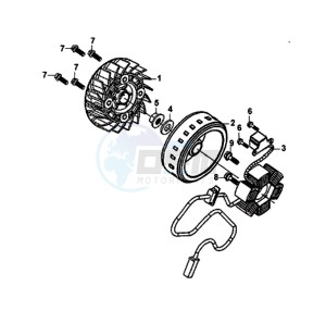 FIDDLE III 125I (XA12W2-EU) (L7-M0) (E4) drawing FLYWHEEL - MAGNETO