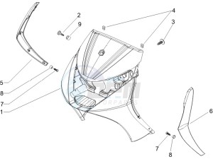 Beverly 250 e3 drawing Front shield