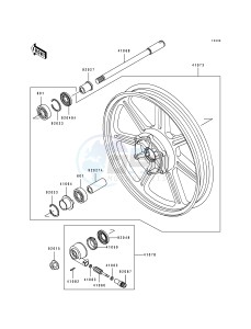 EN 500 A [VULCAN 500] (A6-A7) [VULCAN 500] drawing FRONT WHEEL