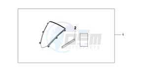 CBR600RA9 France - (F / ABS CMF) drawing WINDSCREEN