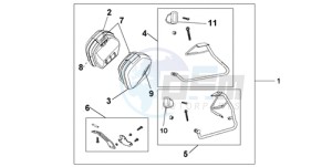 VFR8009 Ireland - (EK / MME TWO) drawing 35 LITRE PANNIER KIT SWORD SILVER MET