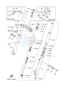 TT-R110E (B51A B51B B51C B51C) drawing FRONT FORK