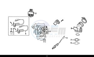 ORBIT II 50 (25 KM/H) (AE05W8-NL) (L8-M0) drawing CARBURETOR ASSY