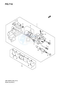 GSF1250 (E2) Bandit drawing REAR CALIPER (GSF1250K7 SK7 K8 SK8 K9 SK9 SL0)