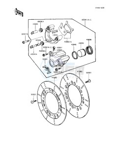 KZ 1100 A [SHAFT] (A1-A3) [SHAFT] drawing FRONT BRAKE