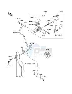 KX450F KX450EBF EU drawing Front Master Cylinder