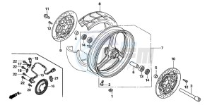 XL1000V VARADERO drawing FRONT WHEEL