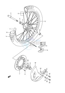 RM250 (E28) drawing FRONT WHEEL (MODEL N)