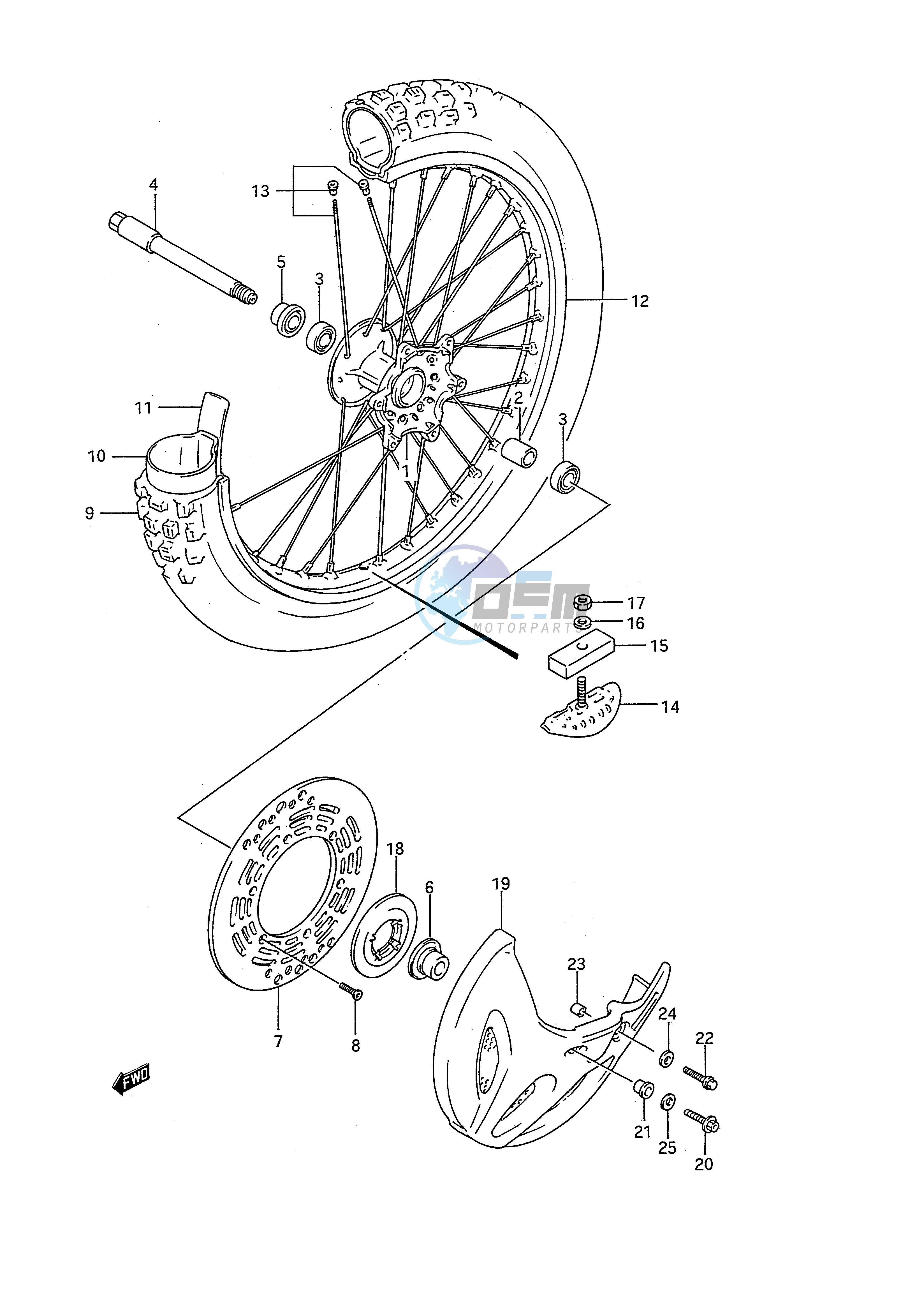 FRONT WHEEL (MODEL N)