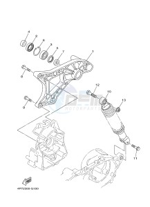 XC125E VITY (4P7A) drawing REAR ARM & SUSPENSION