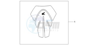 CB600FA39 France - (F / ABS CMF ST) drawing TANK PAD/FUEL LID