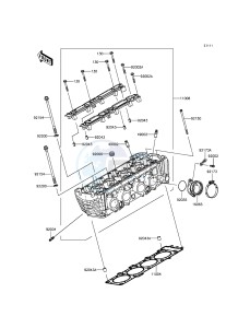 Z800 ZR800AEF FR GB XX (EU ME A(FRICA) drawing Cylinder Head