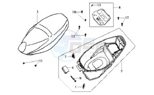 DD50 drawing BUDDYSEAT - HELMET BOX